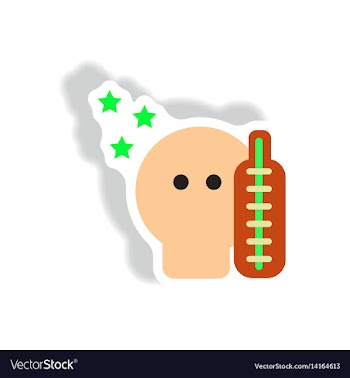 Paper sticker various symptoms of vector image