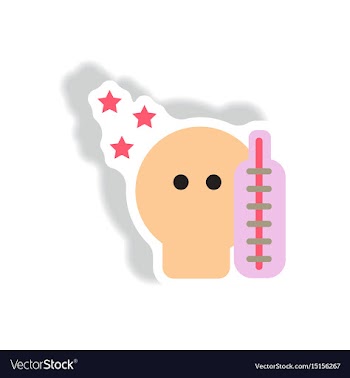 Paper sticker various symptoms of vector image