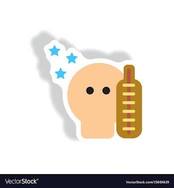 Paper sticker various symptoms of vector image