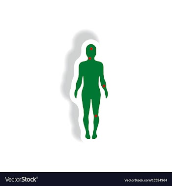 Paper sticker various symptoms of zika on vector image