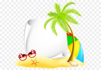 Paper Summer Wallpaper - Beach Deco Picture PNG Clipart 