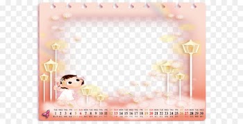Paper Text Picture frame - Calendar Template 