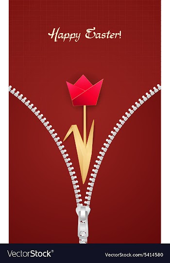 Paper tulip vector image