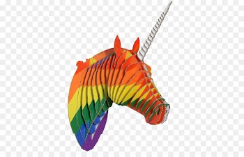 Paper Unicorn cardboard Rainbow flag - unicorn 