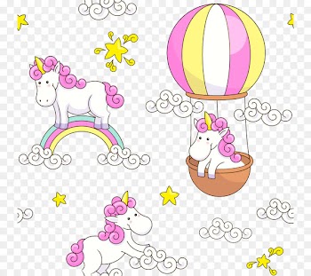 Paper Unicorn Horse Clip art - Vector rainbow horse 