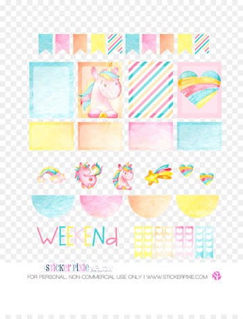 Paper Unicorn Sticker Label - unicorn 