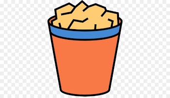 Paper Waste container Icon - Popcorn 