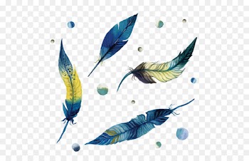 Paper Watercolor painting Feather Drawing - feather 