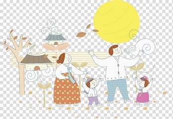 Paper Watercolor painting Illustration, Watercolor family transparent background PNG clipart