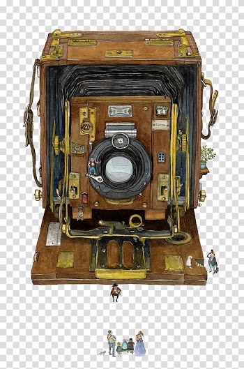 Paper Watercolor painting Illustrator Art Illustration, Vintage Camera transparent background PNG clipart
