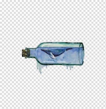 Paper Watercolor painting Printing Printmaking, Bottle dolphin transparent background PNG clipart
