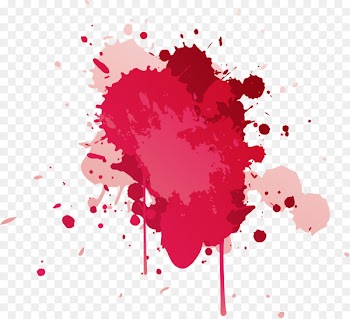 Paper Watercolor painting Red Ink - splatter 