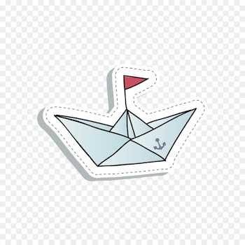 Paper Watercraft - Plug the red flag of the paper boat 