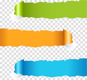 Paper Web banner Page, Banner, green, orange, and blue strip digital art transparent background PNG clipart