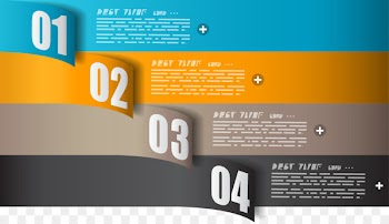 Paper Web banner Template - Vector PPT chart 