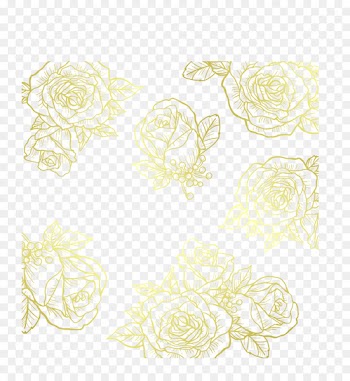 Paper White Area Pattern - Golden Rose Shading 