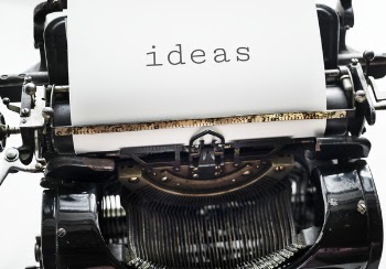 Paper With Ideas Print on Typewriter