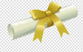 Paper with yellow ribbon, Graduation ceremony Graduate diploma Square academic cap, college transparent background PNG clipart