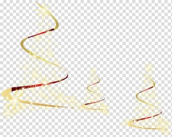 Paper Yellow Font, Yellow ribbons helically wound transparent background PNG clipart