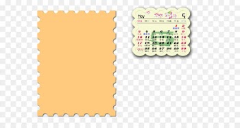 Paper Yellow Pattern - Calendar Template 
