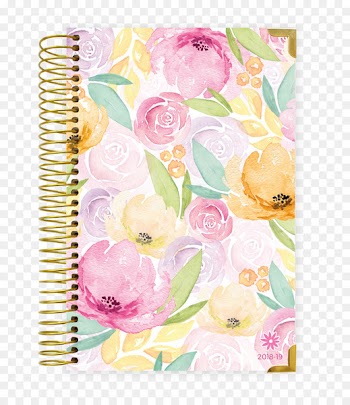 Paperback 0 Personal organizer Hardcover - watercolor blooming 
