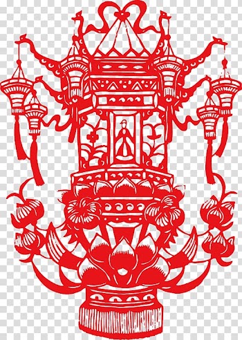 Papercutting Lantern Festival Chinese New Year Mid-Autumn Festival, Chinese New Year Lantern lantern transparent background PNG clipart