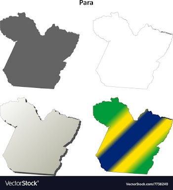 Para blank outline map set vector image