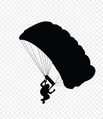 Parachute landing fall Silhouette Parachuting - parachute 