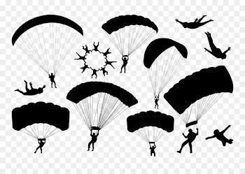 Parachuting Parachute Silhouette Airplane - parachute 