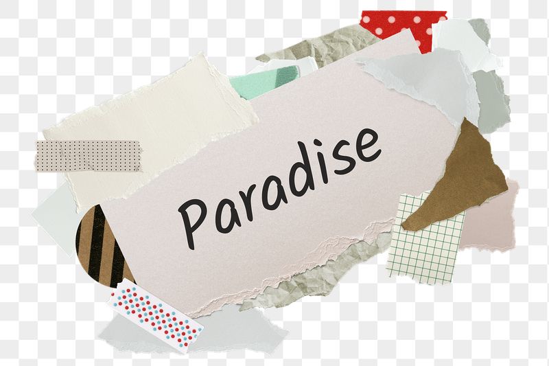 Paradise png word sticker, aesthetic | Free PNG - rawpixel