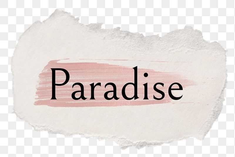 Paradise png word sticker typography, | Free PNG - rawpixel