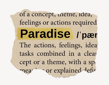 Paradise ripped dictionary, editable word | Free PSD - rawpixel