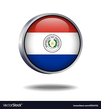 paraguay flag button