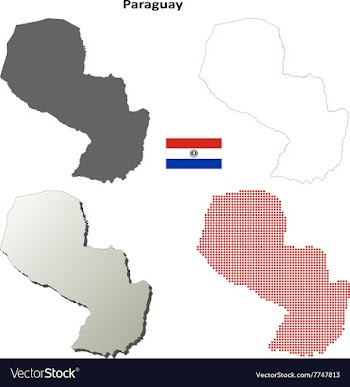 Paraguay outline map set vector image
