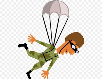 Paratrooper Military Clip art Parachute landing fall Illustration - troops border 