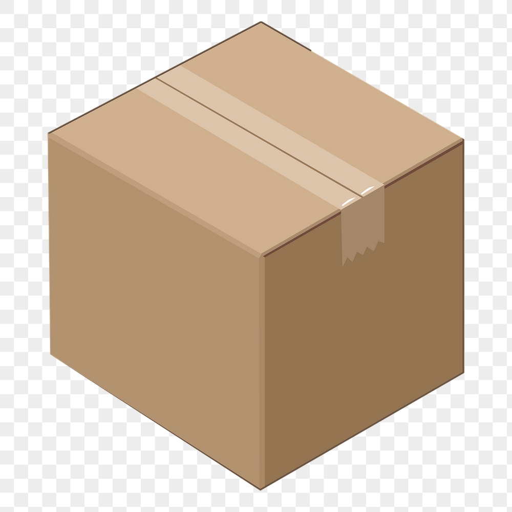 Parcel box png sticker, object | Free PNG - rawpixel