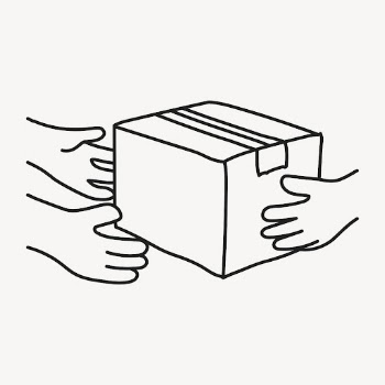 Parcel delivery hands clipart, online | Free Vector Illustration - rawpixel
