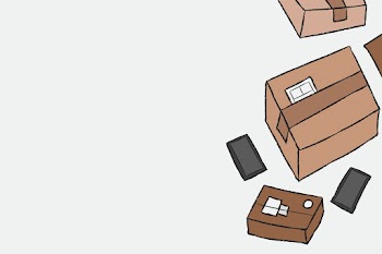 Parcel delivery, online shopping boxes | Free stock illustration | High Resolution graphic