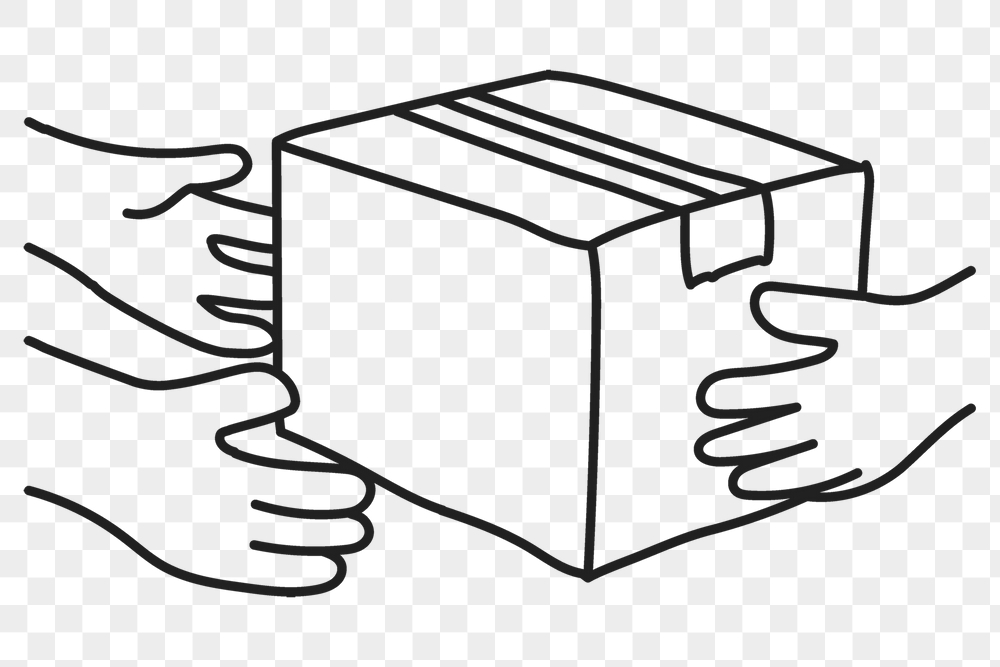 Parcel delivery png hands sticker, | Free PNG Illustration - rawpixel