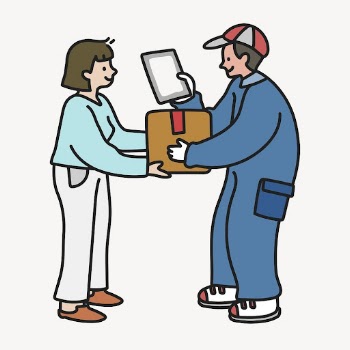 Parcel delivery service clipart, online | Free Vector Illustration - rawpixel