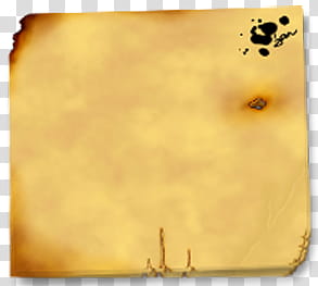 Parchment note, square beige and black frame transparent background PNG clipart