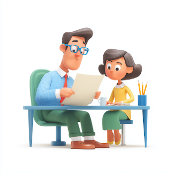 Parent Assisting Child with Homework