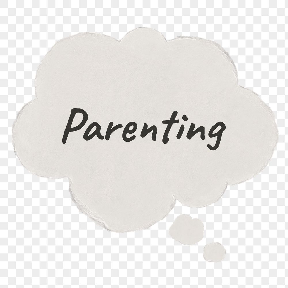Parenting png thought bubble sticker, | Free PNG - rawpixel