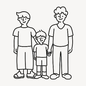 Parents and son doodle clipart, | Free Vector Illustration - rawpixel