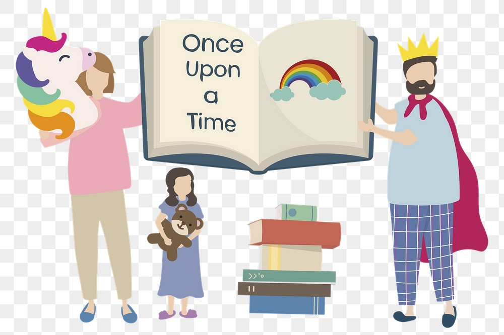 Parents read to kid png, | Free PNG - rawpixel