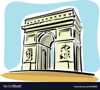Paris Arc de Triomphe vector image