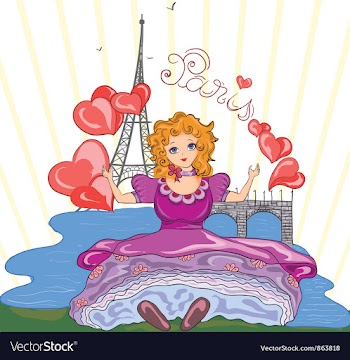 Paris background vector image