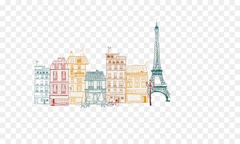 Paris Building Illustration - Vector light-colored Jane Paris street town 