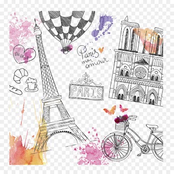 Paris Drawing Download - Free hand-drawn elements of Paris 