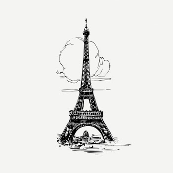 Paris Eiffel Tower drawing, tourist | Free PSD - rawpixel